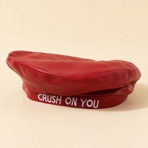 Letter Embroidery Beret